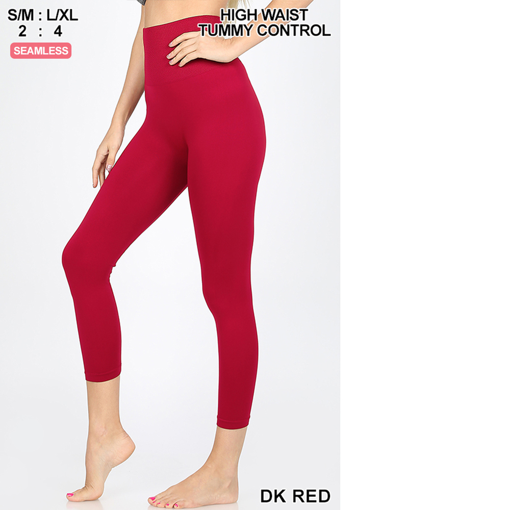 Diamond Band High Waist Seamless Capri Leggings